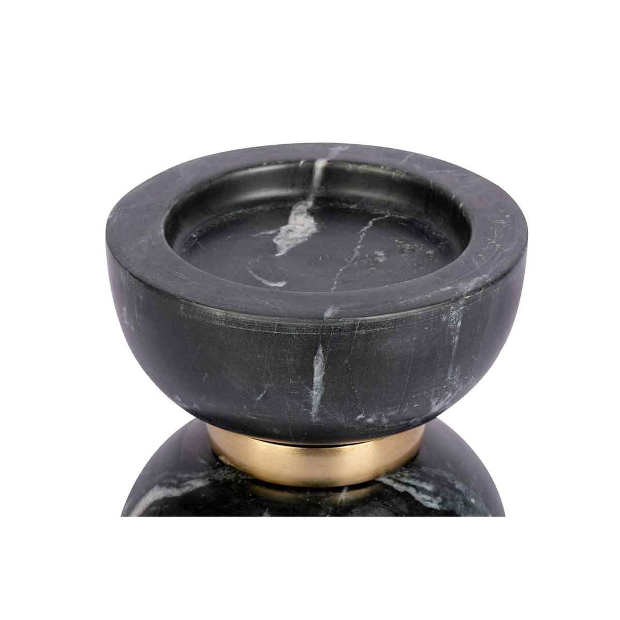 Voir la diapositive 2 : Paris Prix Bougeoir Design en Marbre  Satori  12cm Noir