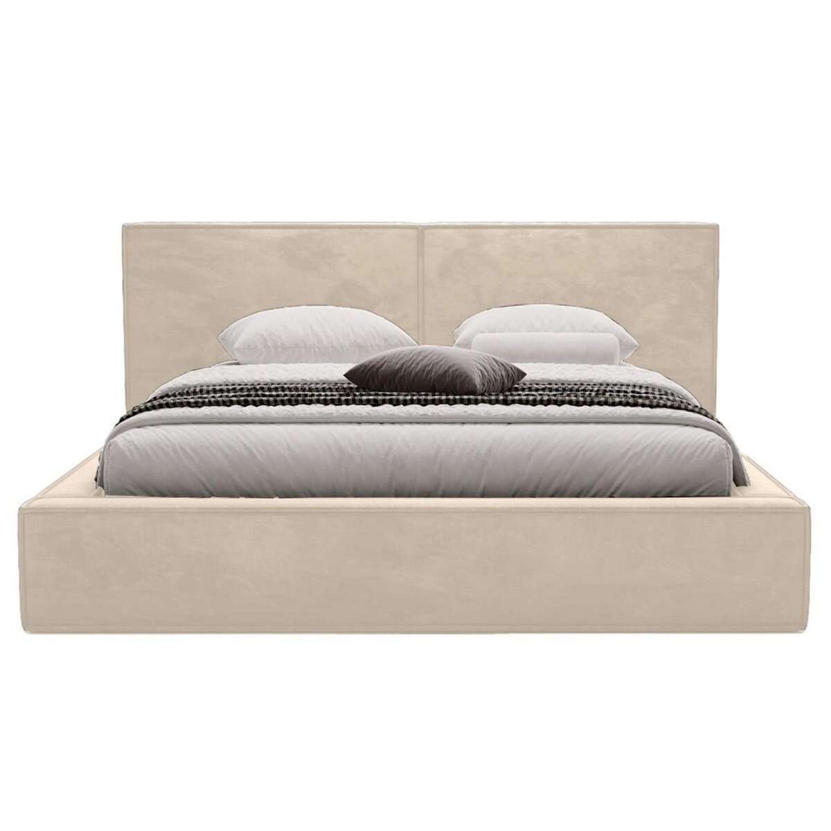 BEST MOBILIER Eros - lit coffre - 140x200 cm - sommier inclus - en velours