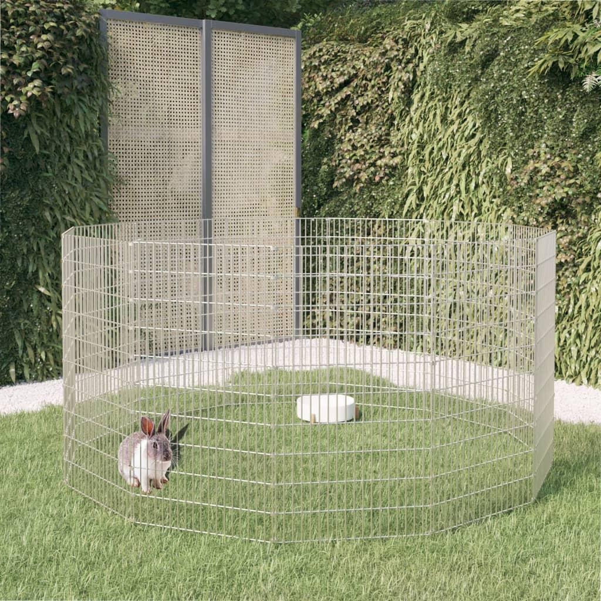 VIDAXL Enclos d'animaux en liberte 12 panneaux 54x100 cm fer galvanise
