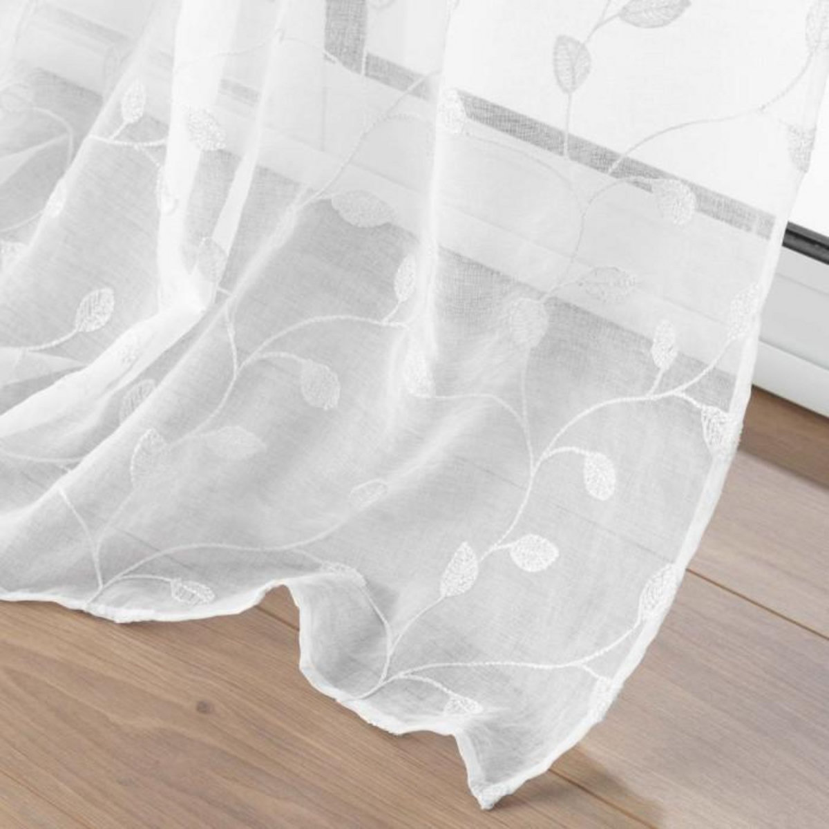 Paris Prix Rideau Voilage à Œillets  Edna  140x240cm Blanc