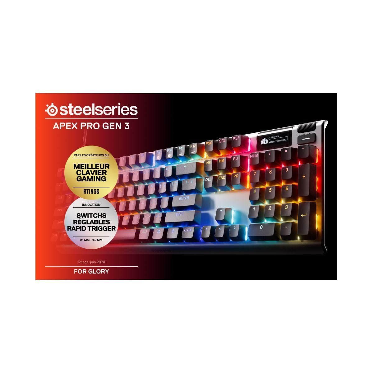 STEEL SERIES Clavier gamer APEX PRO GEN 3 - FR