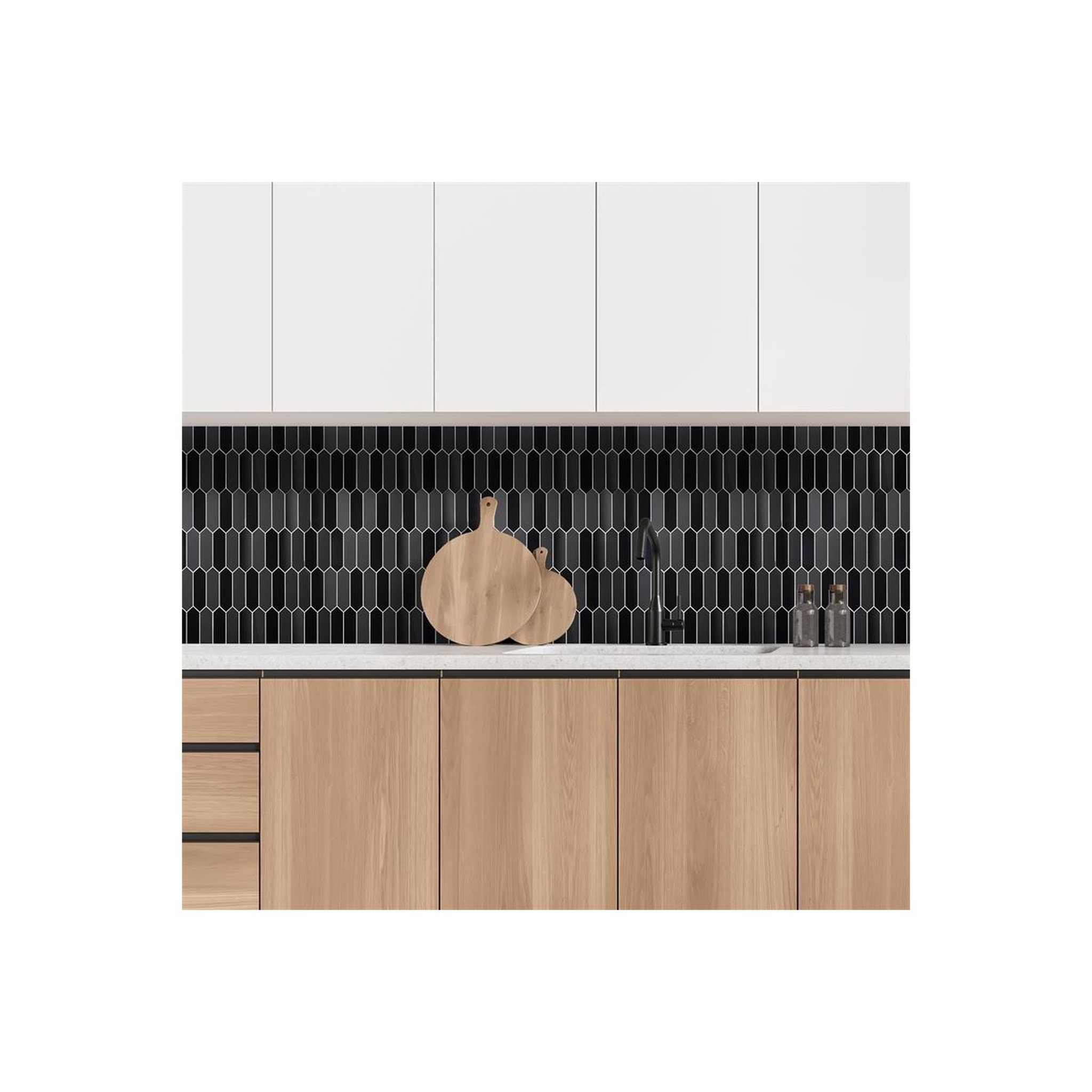 Voir la diapositive 3 : Je cherche une idee Crédence adhésive  easystick  32cm noir