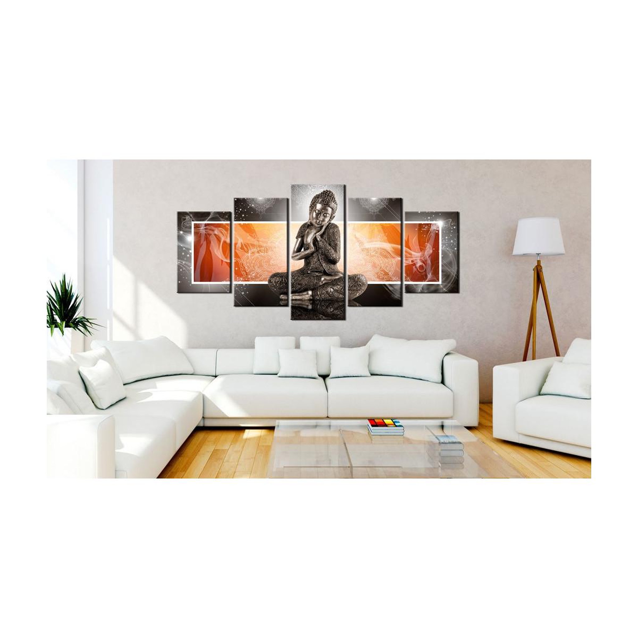 Voir la diapositive 2 : Paris Prix Tableau imprimé  bouddha & ornements