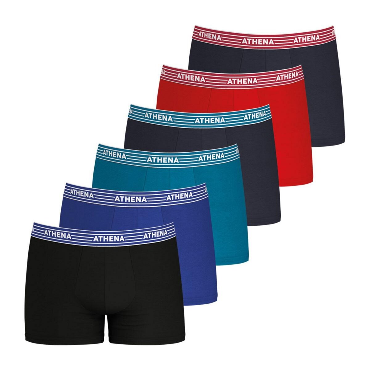 Athena Lot de 6 boxers homme pas cher Auchan