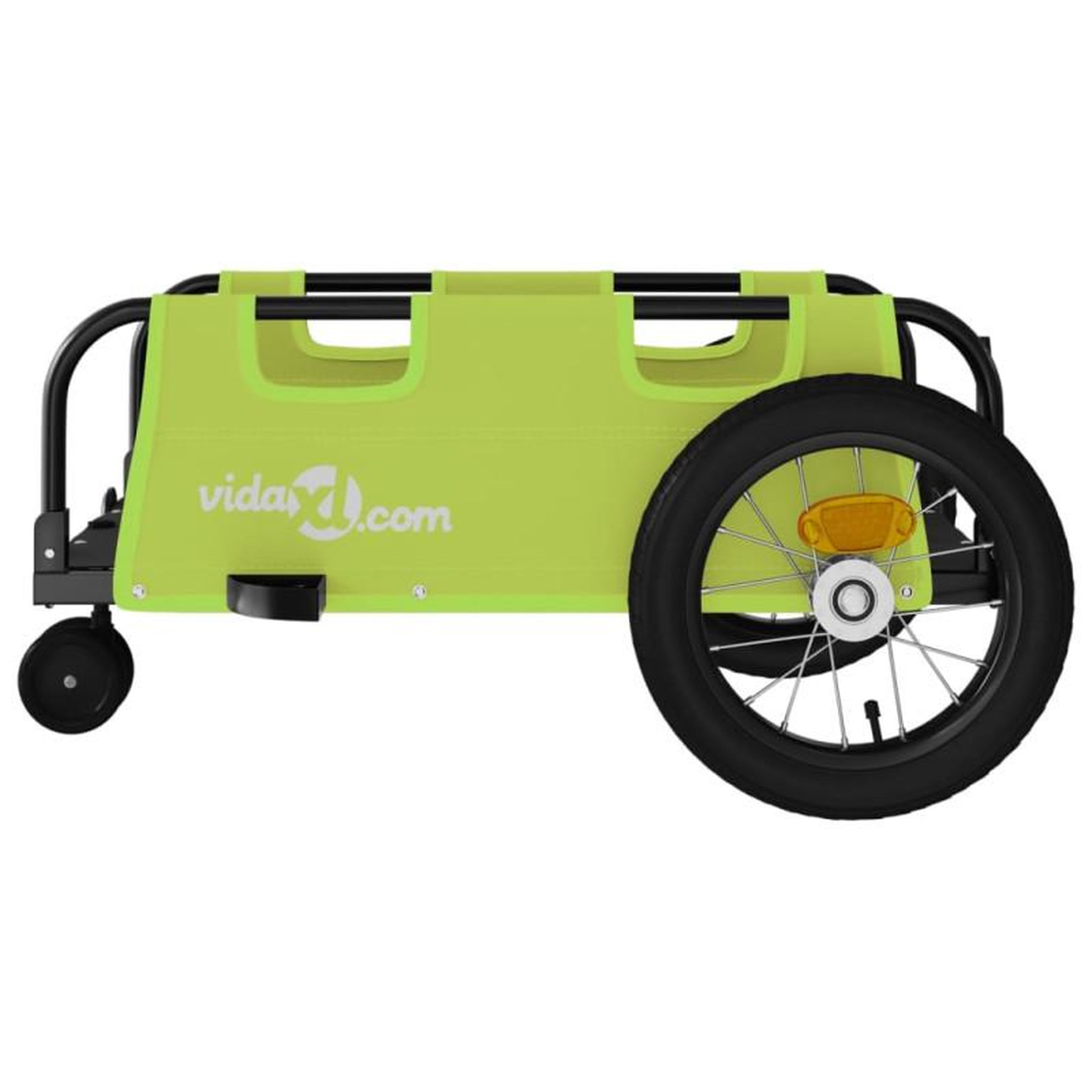 Voir la diapositive 6 : VIDAXL Remorque de vélo vert tissu oxford et fer