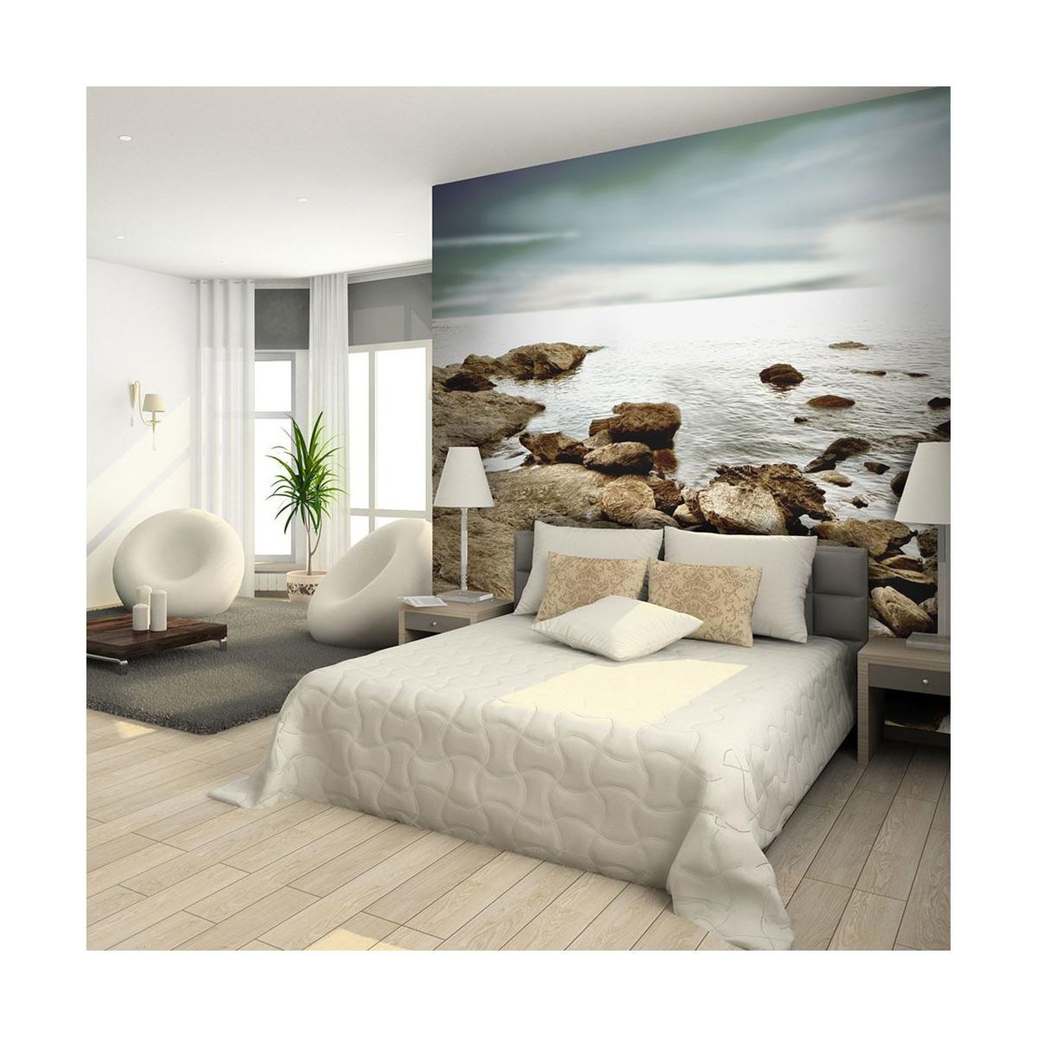 Voir la diapositive 1 : Paris Prix Papier Peint  Plage Rocheuse