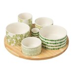 Paris Prix Service Apéritif 7 Pièces  Fiesta Sud  30cm Vert