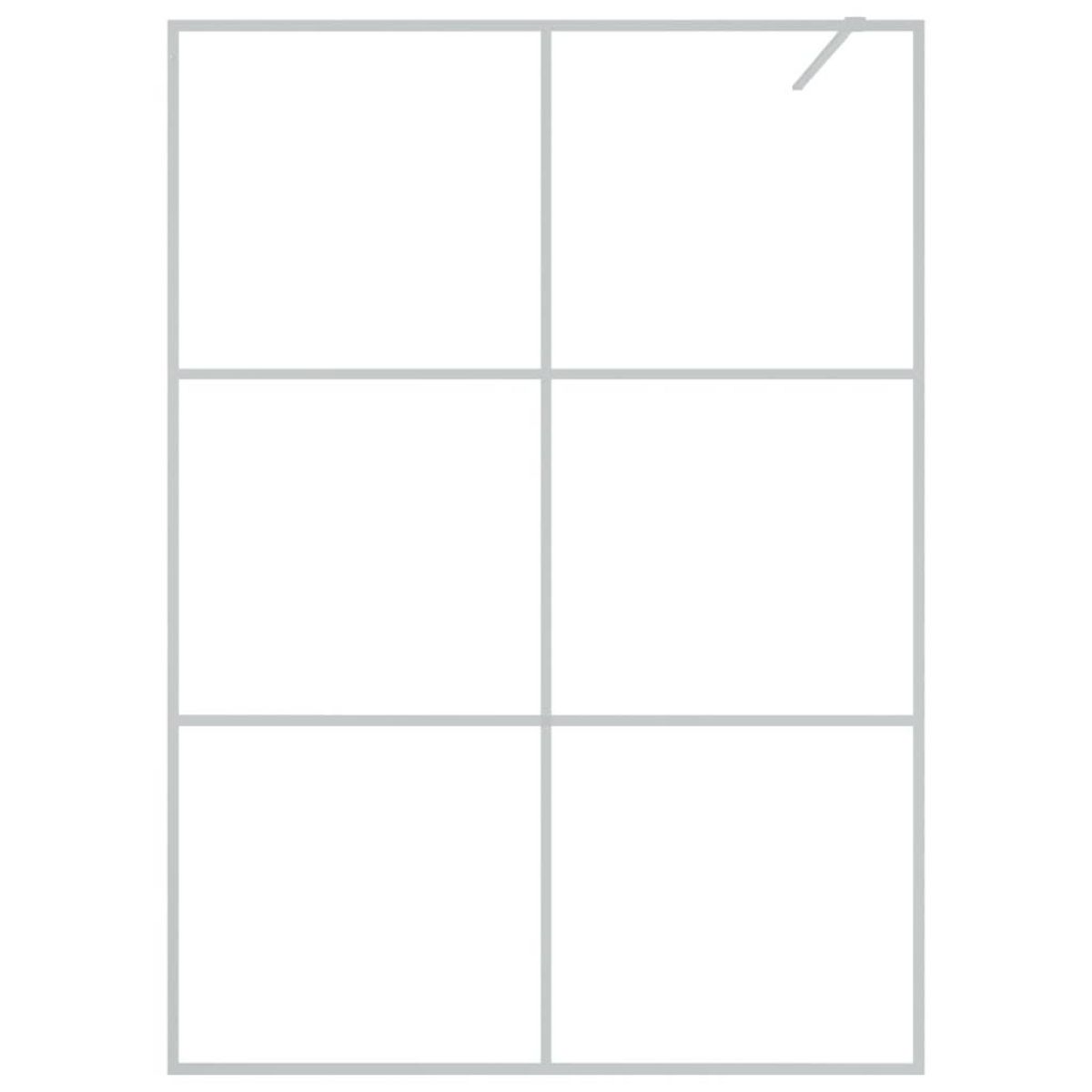 VIDAXL Paroi de douche Argente 140x195 cm Verre ESG transparent