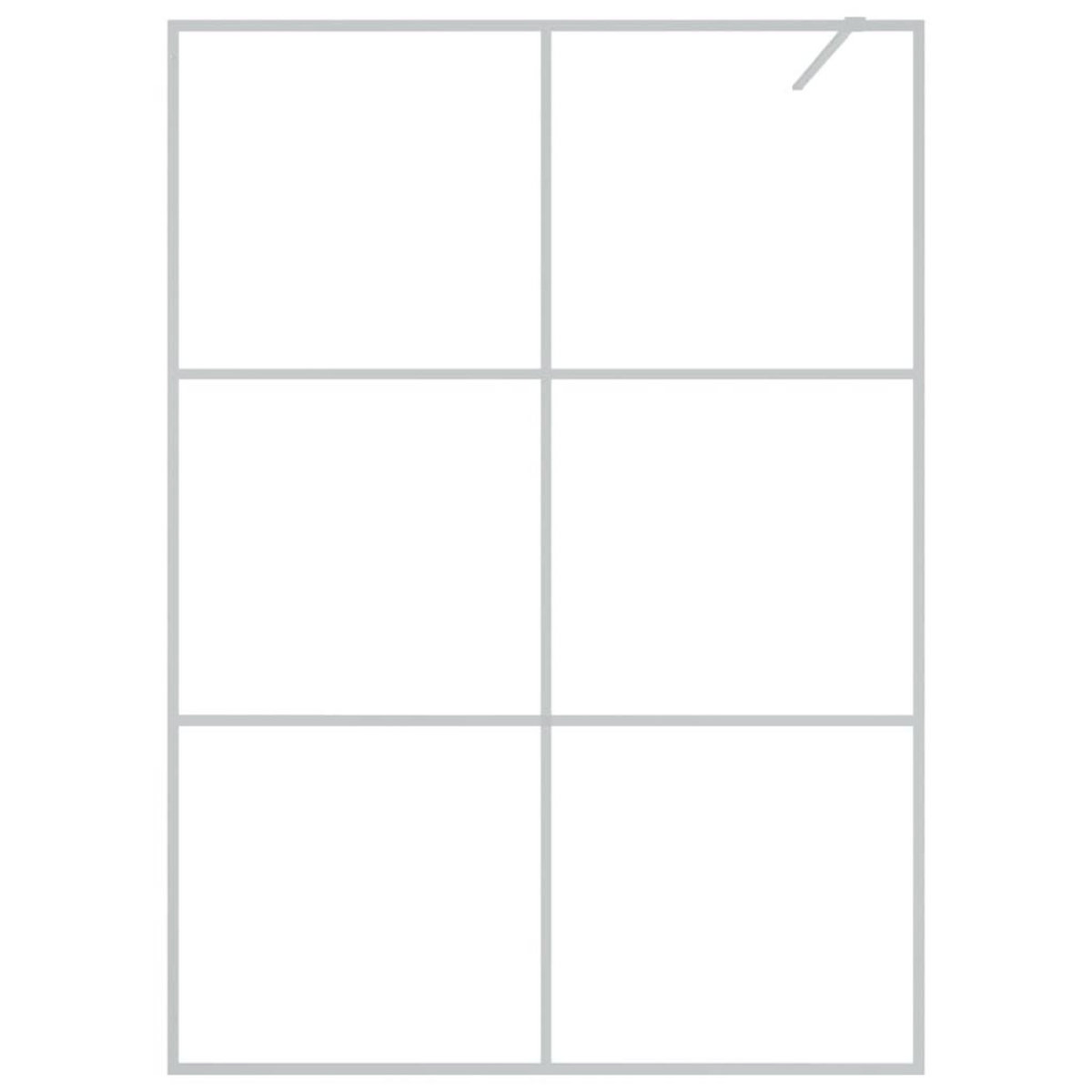 VIDAXL Paroi de douche Argente 140x195 cm Verre ESG transparent