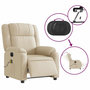 Voir la diapositive 5 : VIDAXL Fauteuil inclinable de massage electrique creme tissu