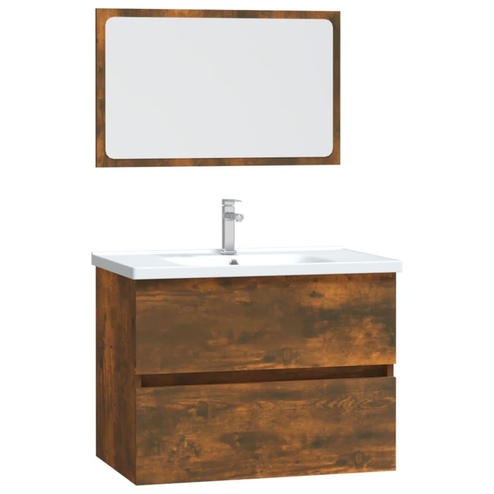 Voir la diapositive 2 : VIDAXL Ensemble de meubles de salle de bain 2 pcs Chene fume