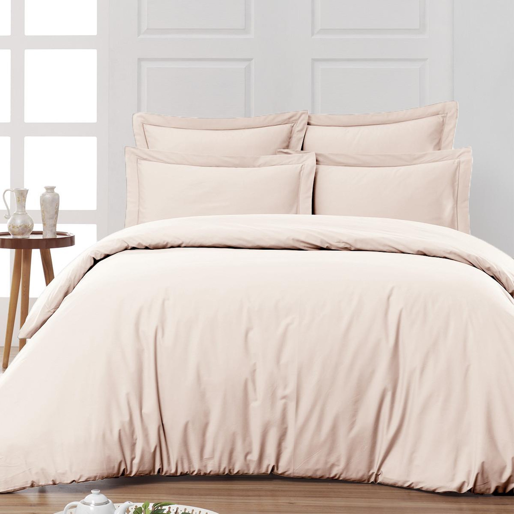 Voir la diapositive 2 : Sensei Maison Taie de traversin en percale de coton SOFT PERCALE - 45x185 cm