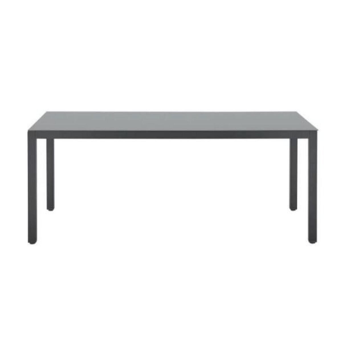 MARKET24 Ensemble repas de jardin : Table 180 cm + 8 chaises - Structure aluminium - Plateau verre trempé - Gris