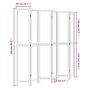 Voir la diapositive 6 : VIDAXL Cloison de separation 6 panneaux blanc bois de paulownia massif