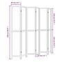 Voir la diapositive 6 : VIDAXL Cloison de separation 6 panneaux blanc bois de paulownia massif