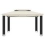 Voir la diapositive 3 : VIDAXL Tonnelle a double toit creme 3,94x2,96 m acier
