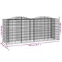 Voir la diapositive 6 : VIDAXL Lit sureleve a gabions arque 200x50x100 cm Fer galvanise