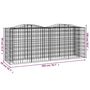 Voir la diapositive 6 : VIDAXL Lit sureleve a gabions arque 200x50x100 cm Fer galvanise
