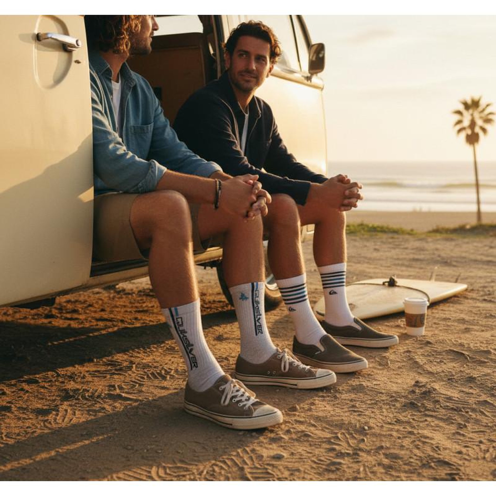 Voir la diapositive 3 : QUIKSILVER Quiksilver Pack de Chaussettes Homme Crew – Lot 6 Paires Regular Lifestyle