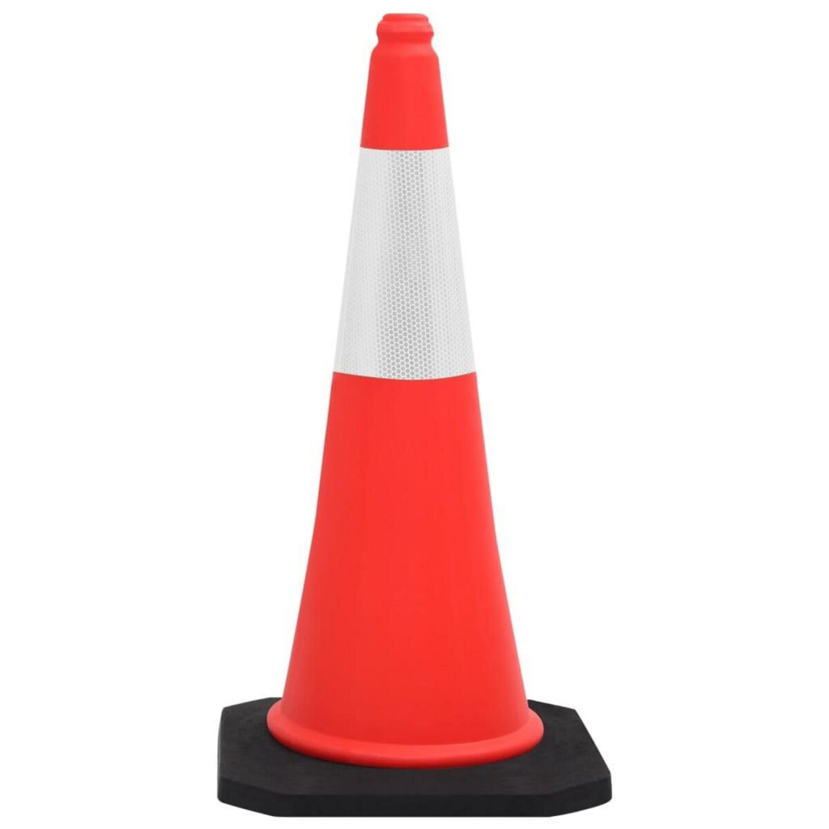 VIDAXL Cones de signalisation reflechissants a base lourde 4 pcs 75 cm