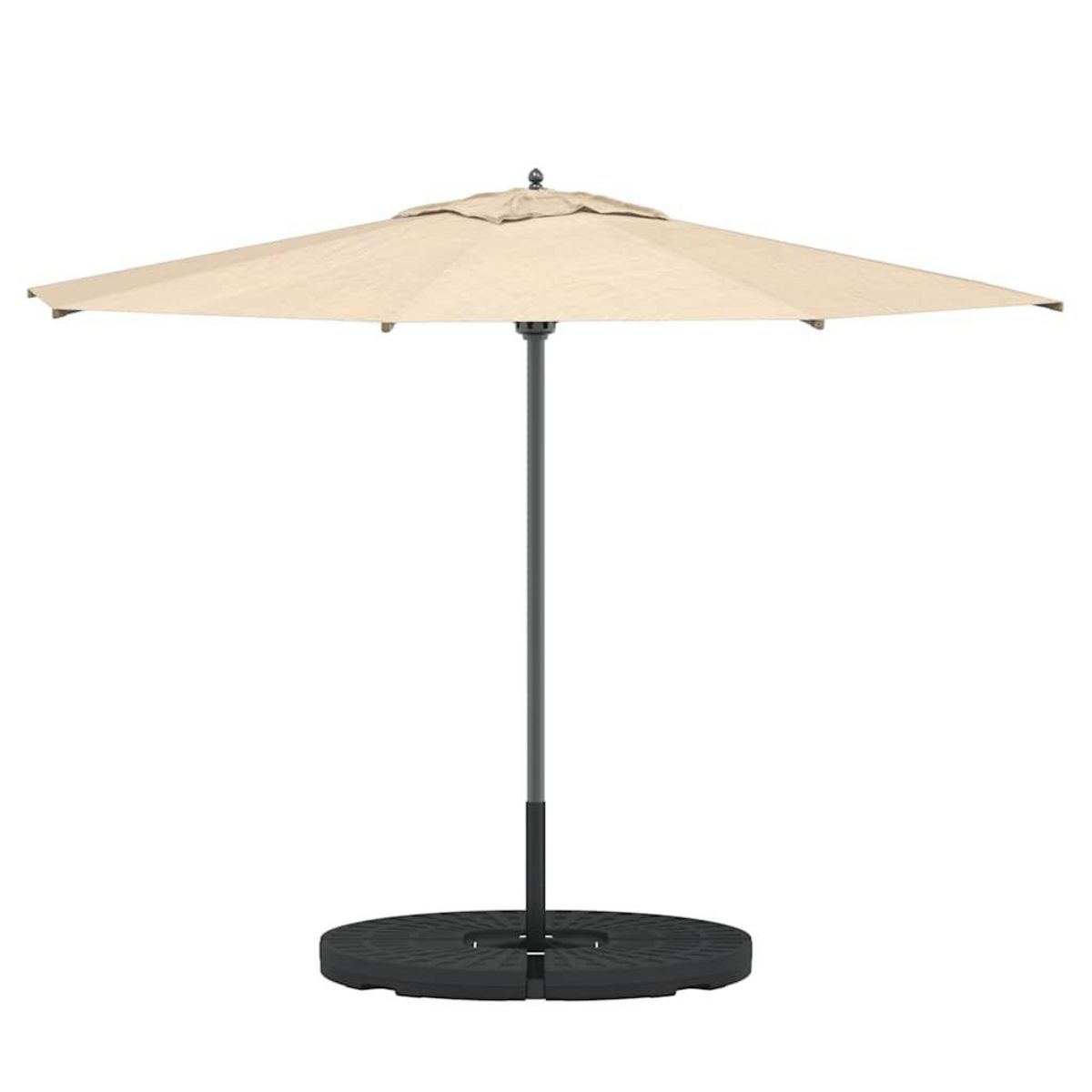 VIDAXL Socle de parasol en forme d'eventail 4 pcs Noir