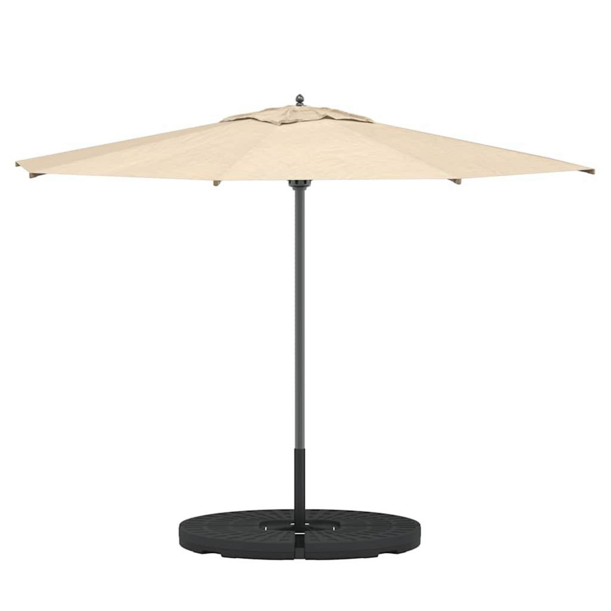 VIDAXL Socle de parasol en forme d'eventail 4 pcs Noir