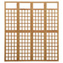 Voir la diapositive 2 : VIDAXL Cloison de separation a 4 panneaux Bois de pin solide 161x180cm