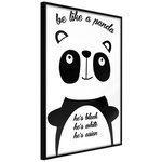 Paris Prix Affiche Murale Encadrée  Tolerant Panda. Coloris disponibles : Jaune, Noir