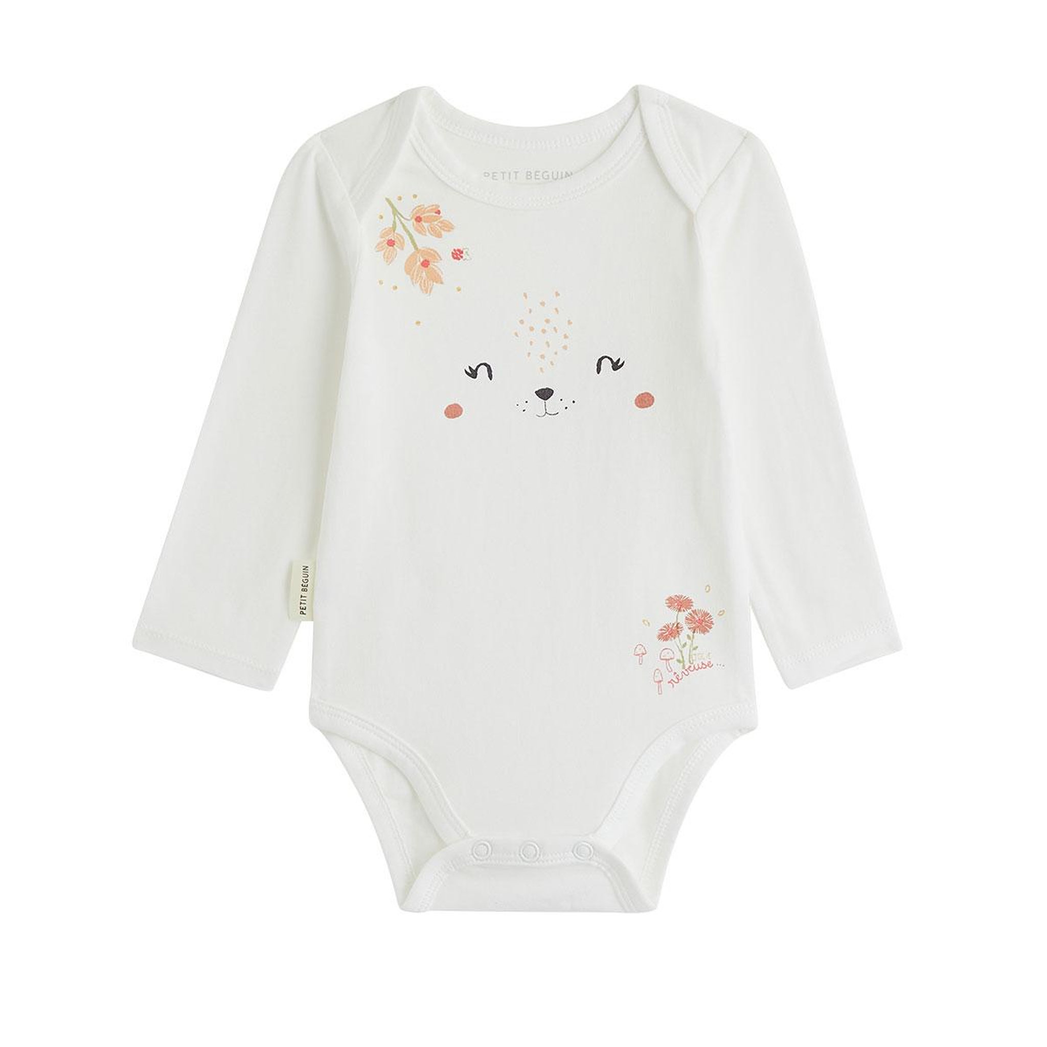 Voir la diapositive 5 : PETIT BEGUIN Lot de 2 bodies bébé manches longues petite rêveuse