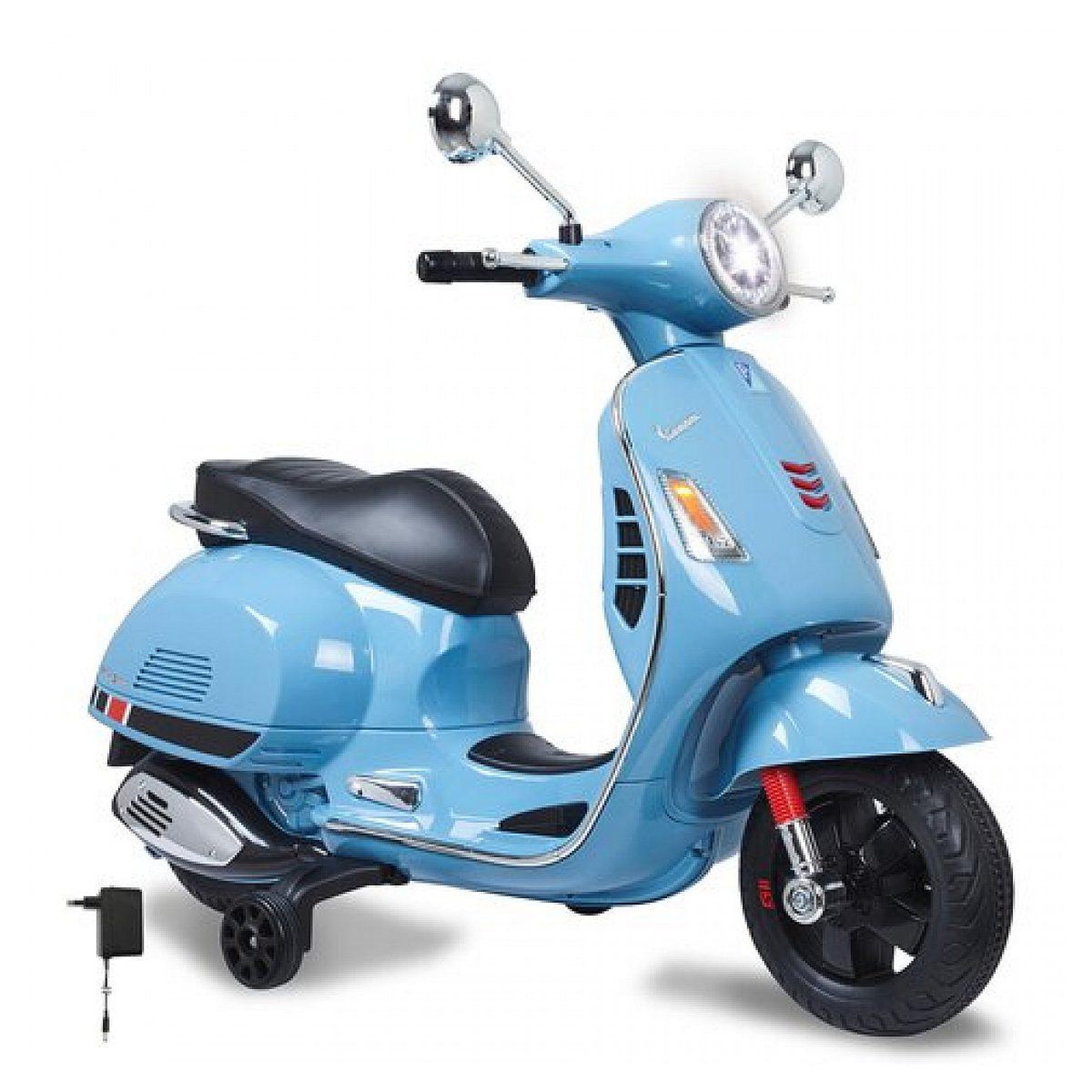Voir la diapositive 2 : Jamara Ride-on vespa gts 125 bleu 12v