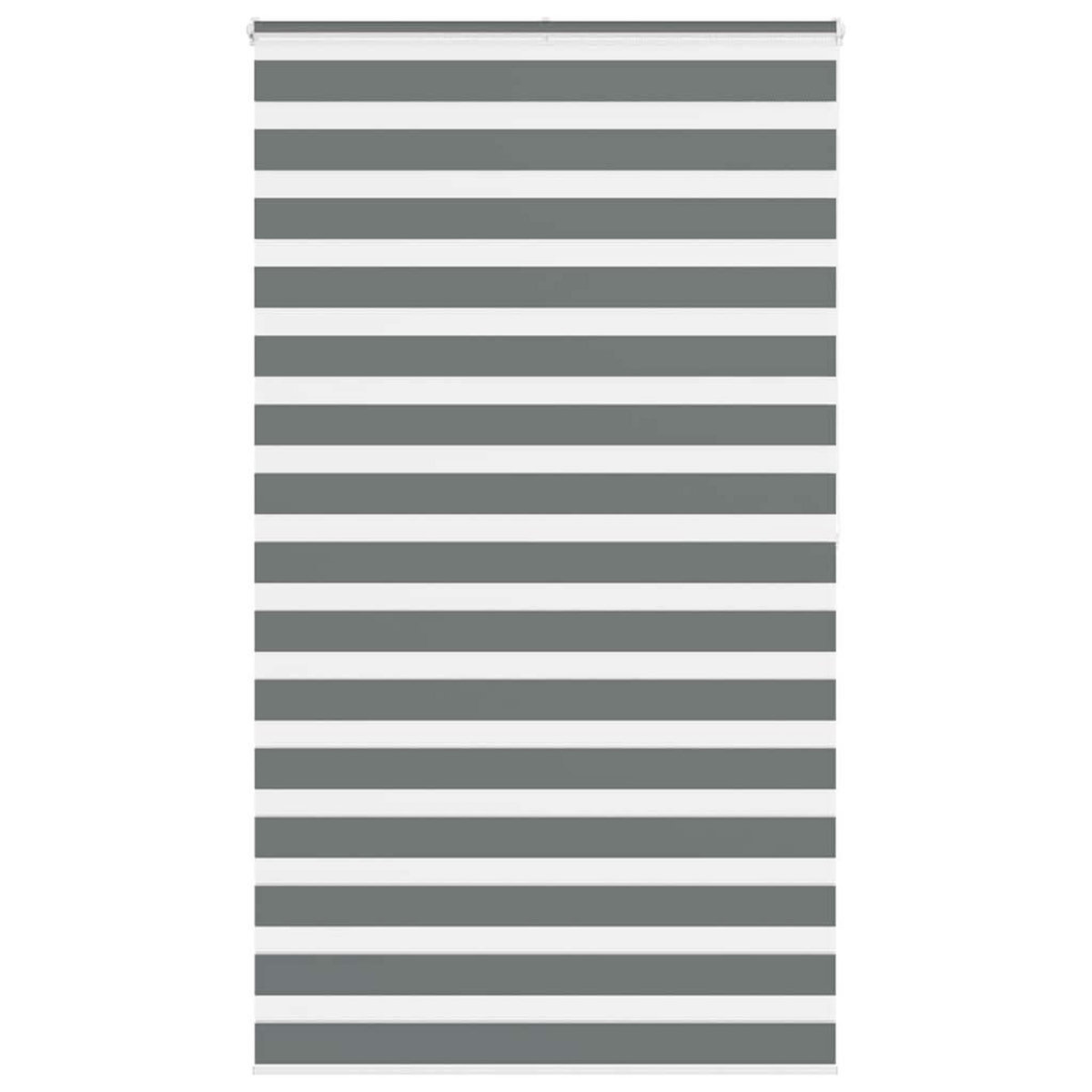 VIDAXL Store zebre gris fonce largeur du tissu 125,9 cm polyester