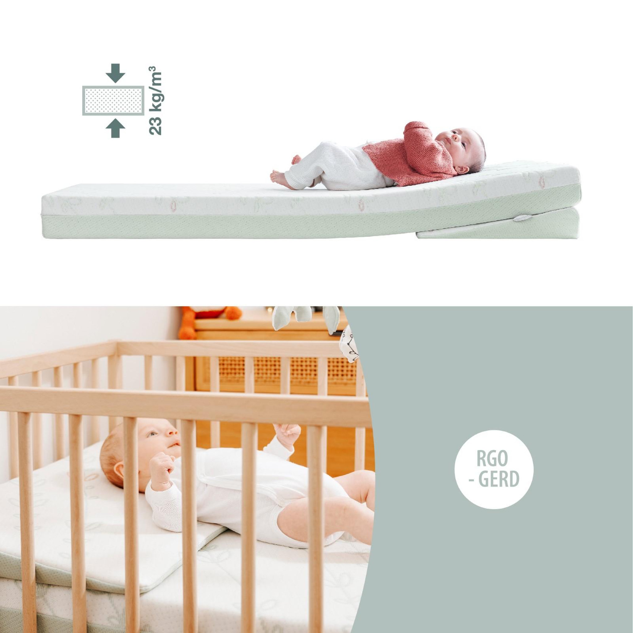 Voir la diapositive 4 : BABYMOOV Plan Incliné Bébé Antibactérien Babymoov - Fabriqué au Portugal - 60x35 cm
