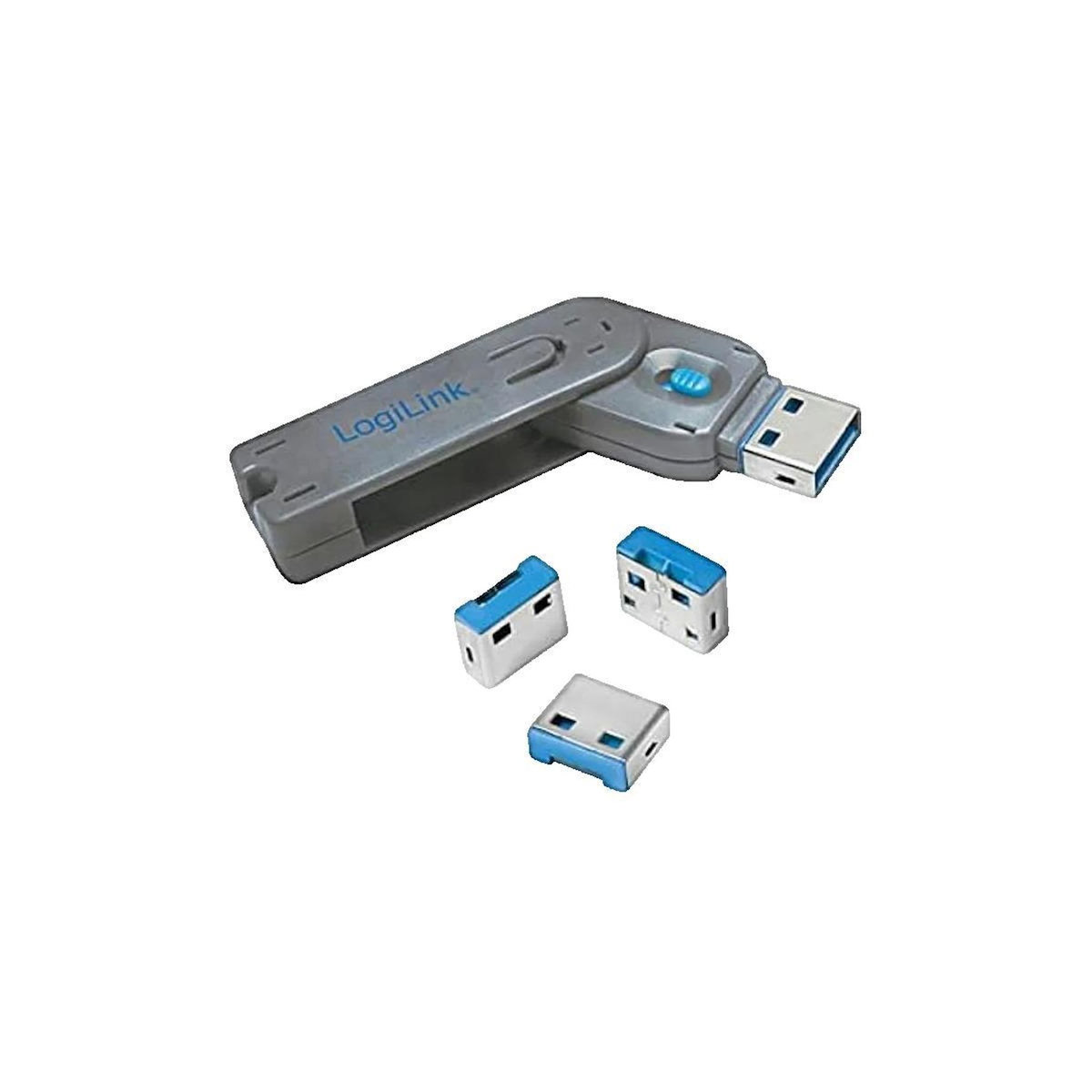 LOGILINK Adaptateur LogiLink Verrouillage USB-A Compact Argenté