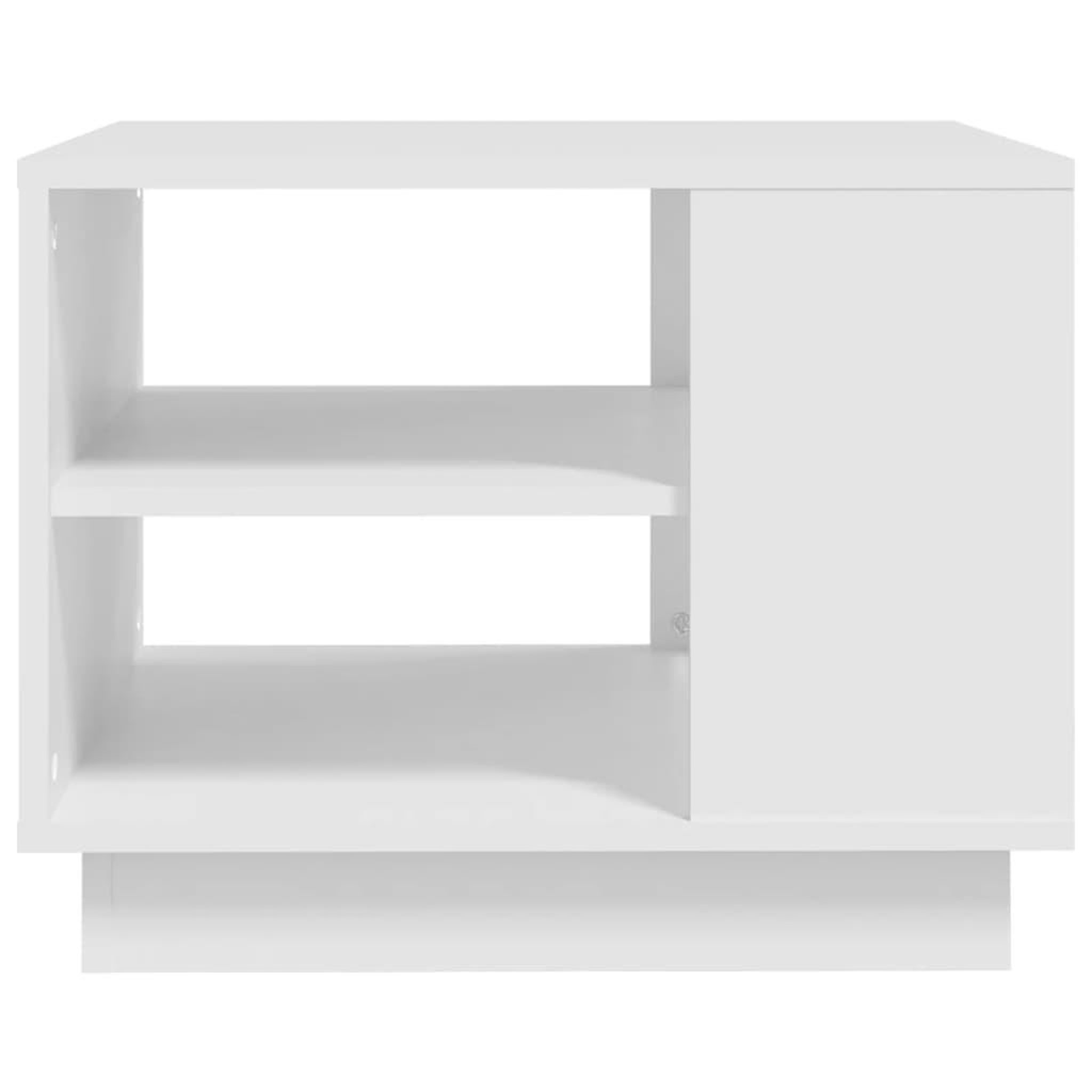 Voir la diapositive 5 : VIDAXL Table basse blanc 55x55x43 cm bois d'ingenierie