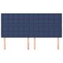 Voir la diapositive 3 : VIDAXL Tetes de lit 4 pcs Bleu 80x5x78/88 cm Tissu