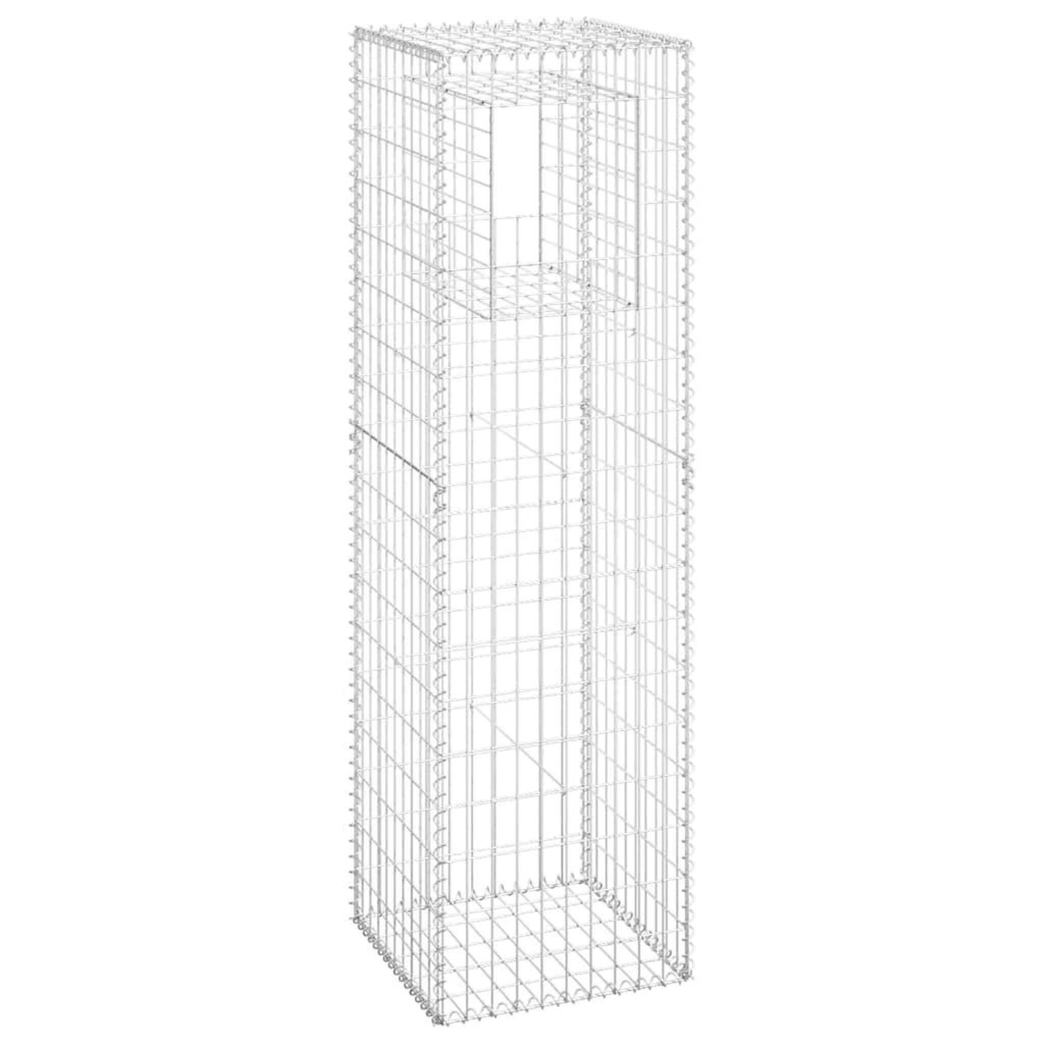 Voir la diapositive 2 : VIDAXL Poteau a panier de gabion 50x50x180 cm Fer