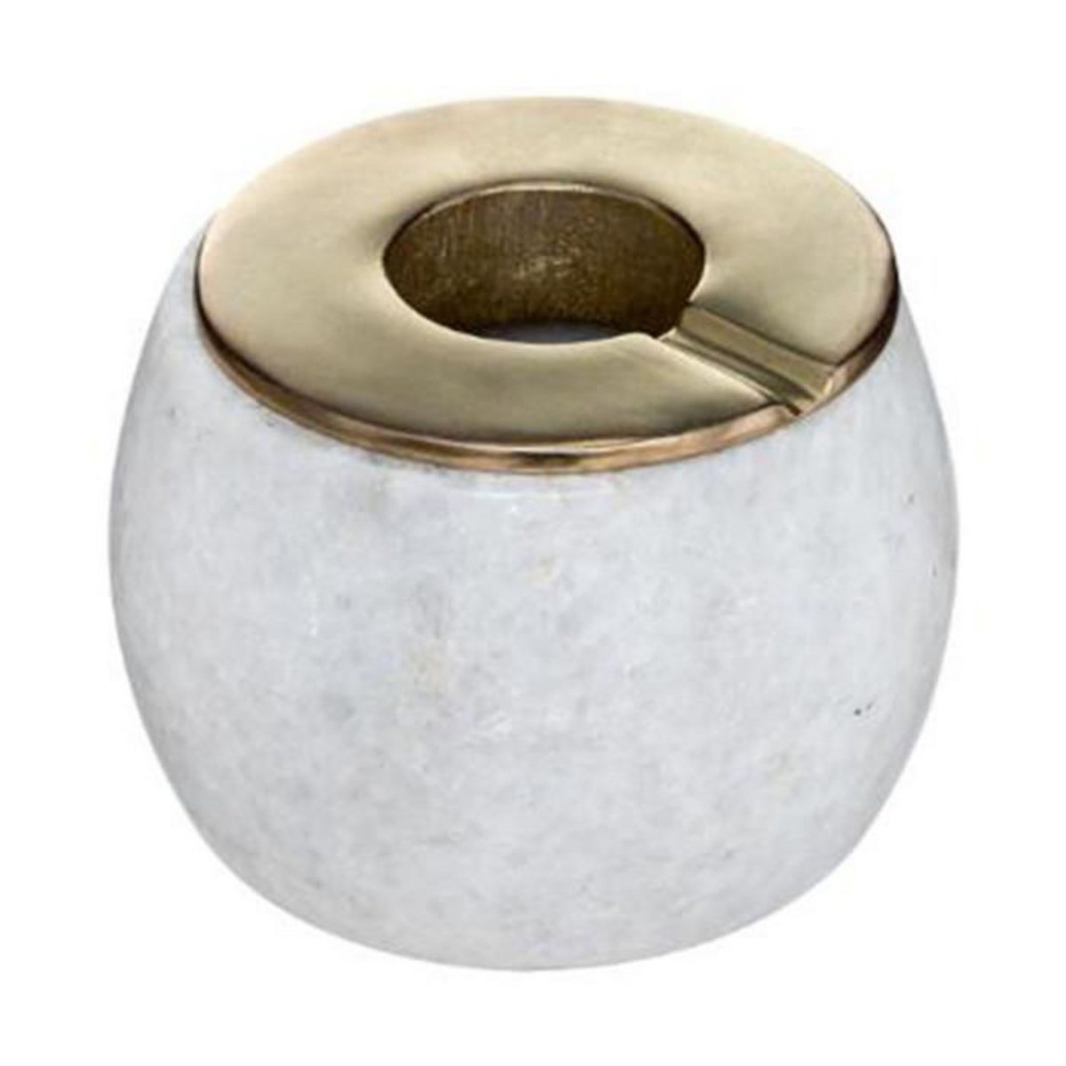 ATMOSPHERA Cendrier Rond en Marbre  Edi  12cm Blanc