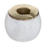 ATMOSPHERA Cendrier Rond en Marbre  Edi  12cm Blanc