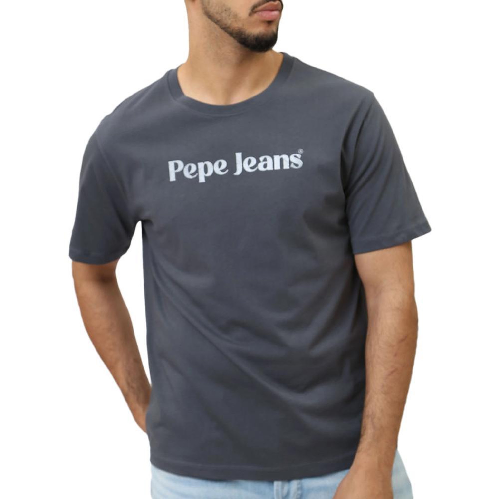 Pepe Jeans T-shirt Gris Homme Pepe Jeans Clifton. Coloris disponibles : Gris