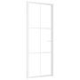Voir la diapositive 2 : VIDAXL Porte interieure 83x201,5 cm Blanc Verre ESG et aluminium