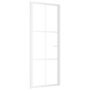 Voir la diapositive 2 : VIDAXL Porte interieure 83x201,5 cm Blanc Verre ESG et aluminium