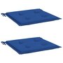 Voir la diapositive 3 : VIDAXL Coussins de chaise de jardin lot de 2 bleu royal 50x50x4 cm