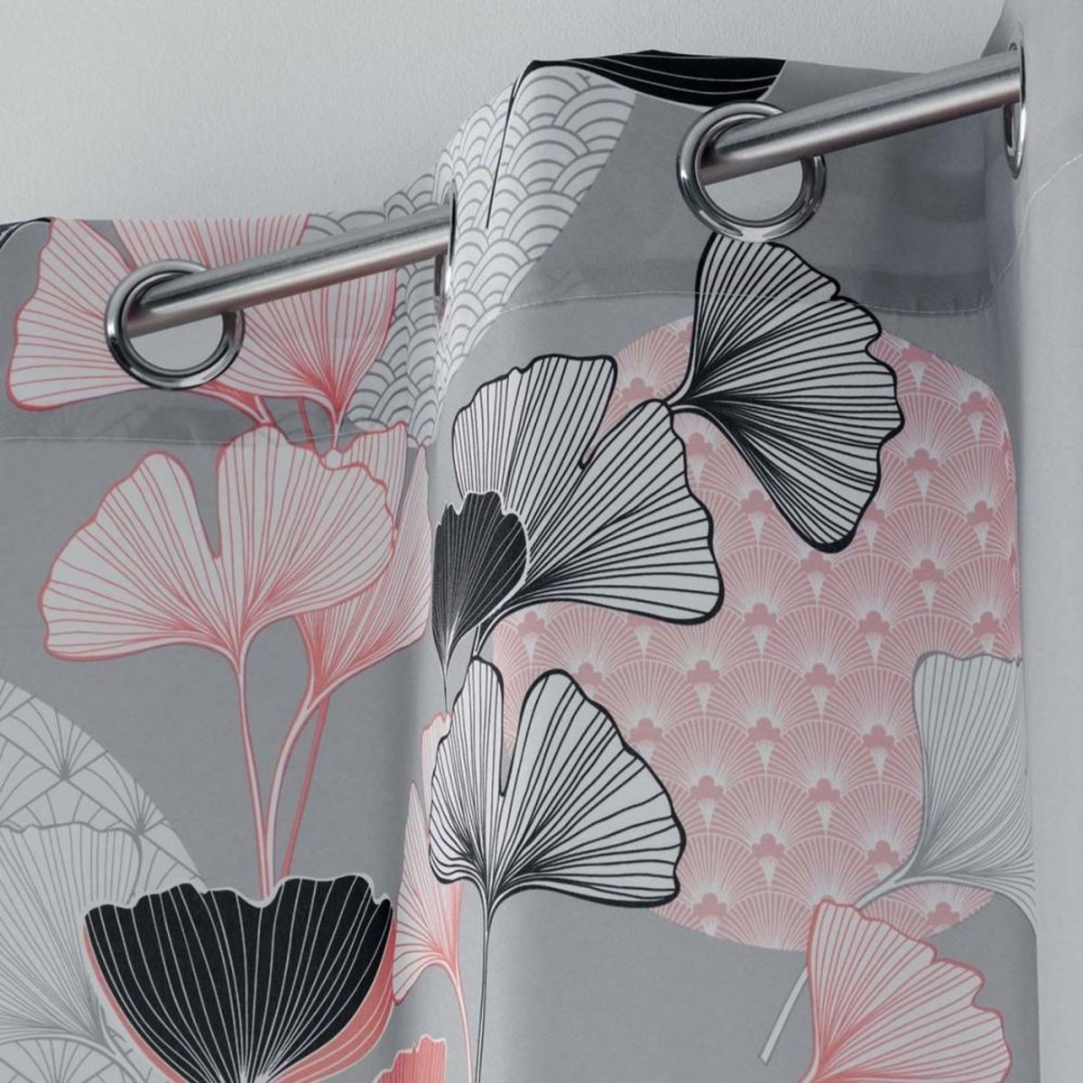 Douceur d'Intérieur Rideau à œillets 140x260 Eden blush gris