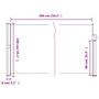 Voir la diapositive 6 : VIDAXL Auvent lateral retractable blanc 140x600 cm
