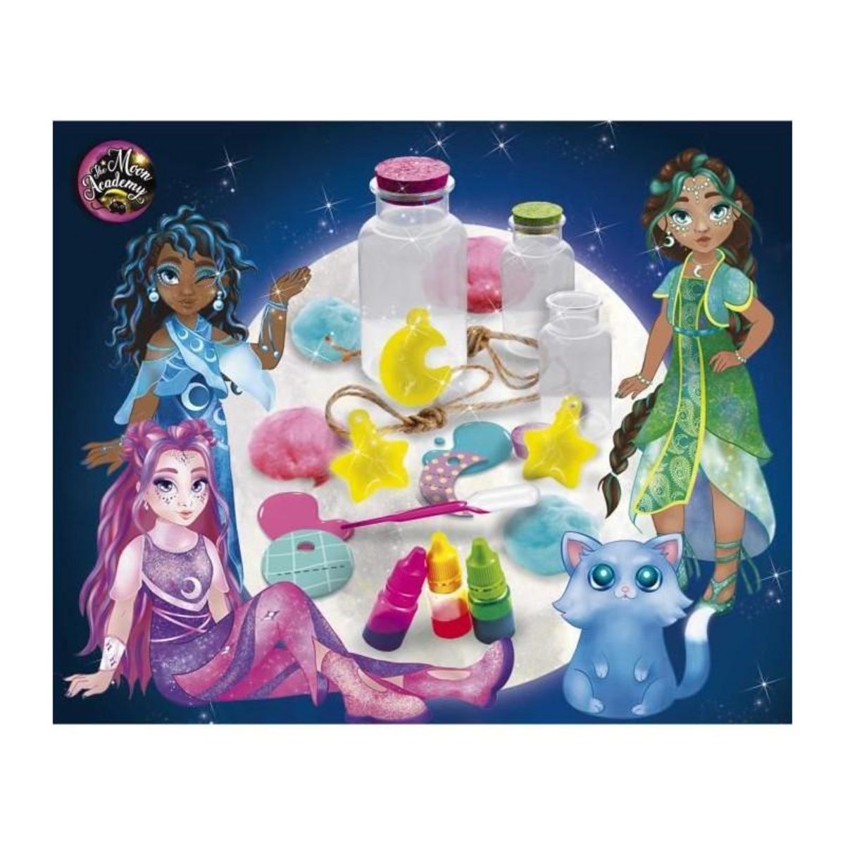 LISCIANI GIOCHI Kit de création de jarres de lune et d'étoiles - LISCIANI - Créez des créations magiques qui brillent dans le noir