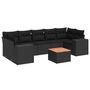 Voir la diapositive 2 : VIDAXL Salon de jardin 8 pcs avec coussins noir resine tressee