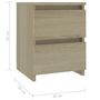 Voir la diapositive 6 : VIDAXL Tables de chevet 2 pcs Chene sonoma 30x30x40 cm Bois ingenierie