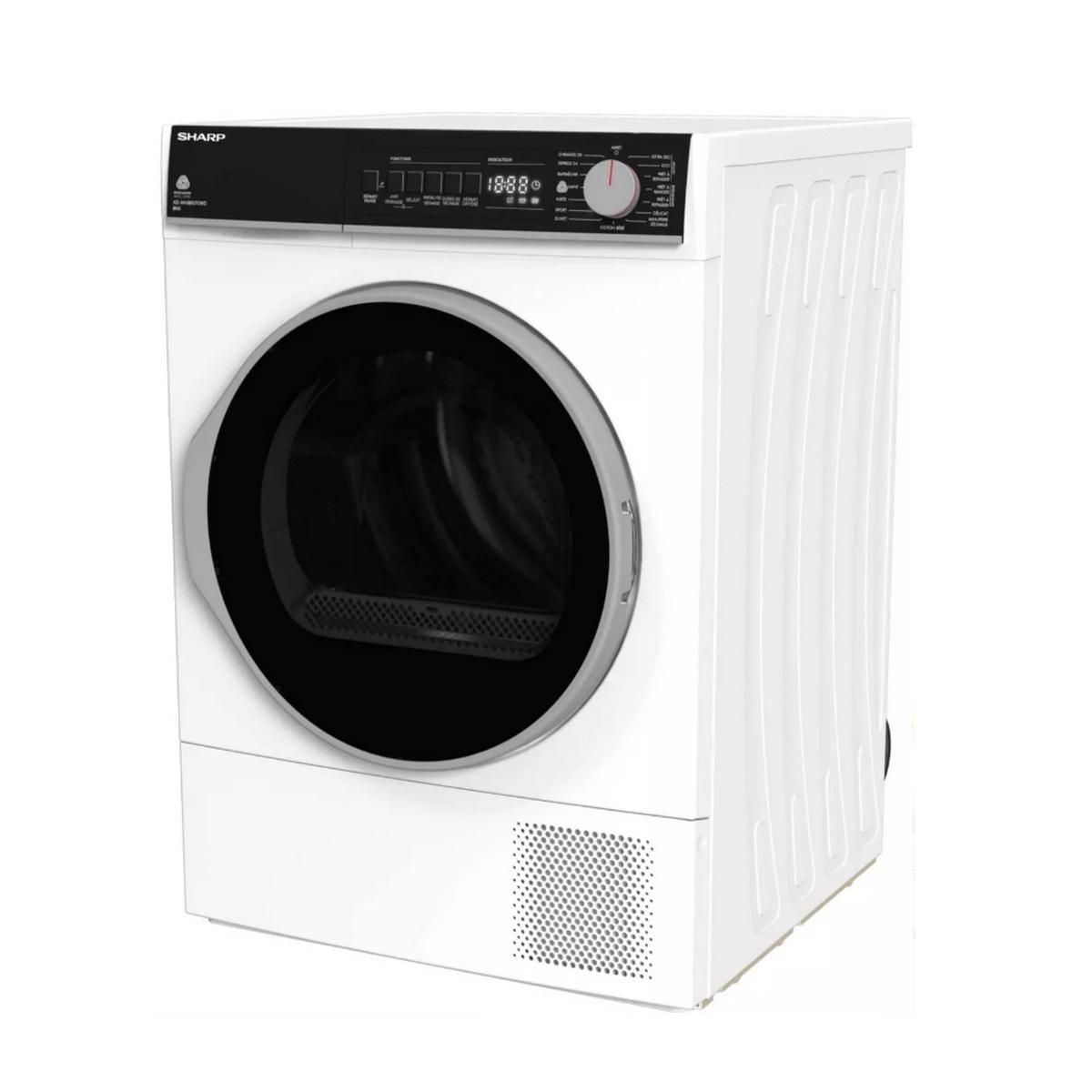 Sharp S&#xE8;che-linge pompe &#xE0; chaleur 60cm 8kg - KDNHB8S7GWD