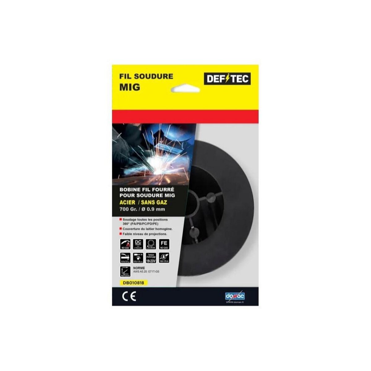 CENTRALE BRICO Bobine de fil fourré gris, Diam.0,9 mm, P.800 g