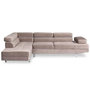 Voir la diapositive 1 : Paris Prix Canapé d'Angle Gauche  Têtière  260cm Taupe